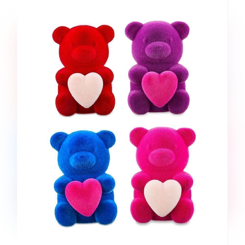New Valentine's Day 8 in Large Flocked Bear Decor